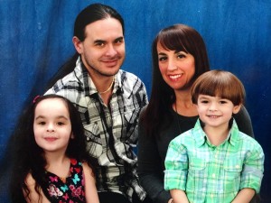 Jason & Jill Santos with children Mattea and Christian in December 2014
