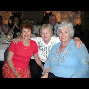 Harriet with sisters Barbara on left and Betty in the middle.