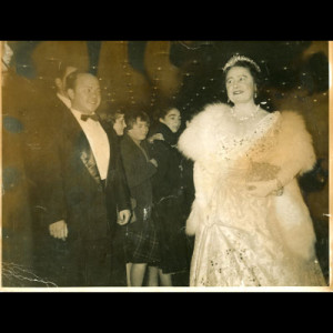 Rosendo and the Queen Mother:  a moment never to be forgotten… 